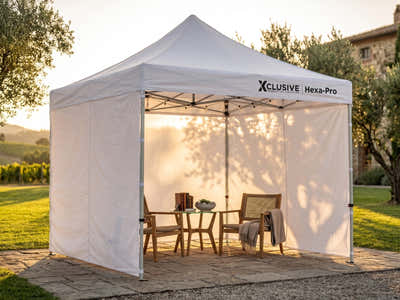 Xclusive Gazebo HEX 3m x 3m - White