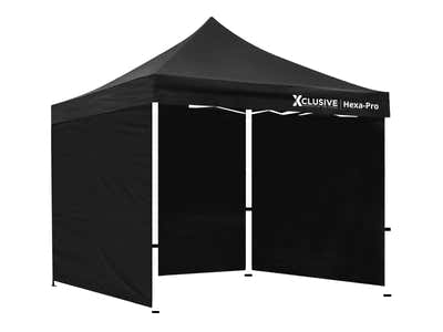 Xclusive Gazebo HEX 3m x 3m - Black