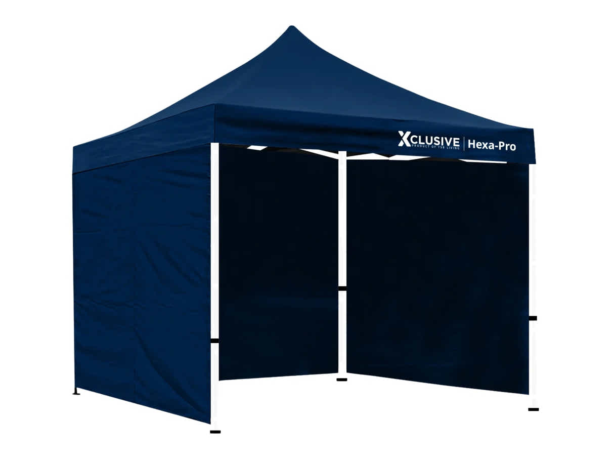 Xclusive Gazebo HEX with Wheel Bag 3m x 3m - Navy