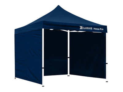 Xclusive Gazebo HEX with Wheel Bag 3m x 3m - Navy
