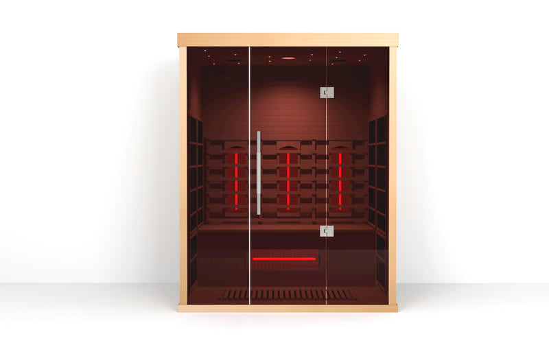 PORVOO 3 Person Low EMF + Red Tube Full spectrum Sauna
