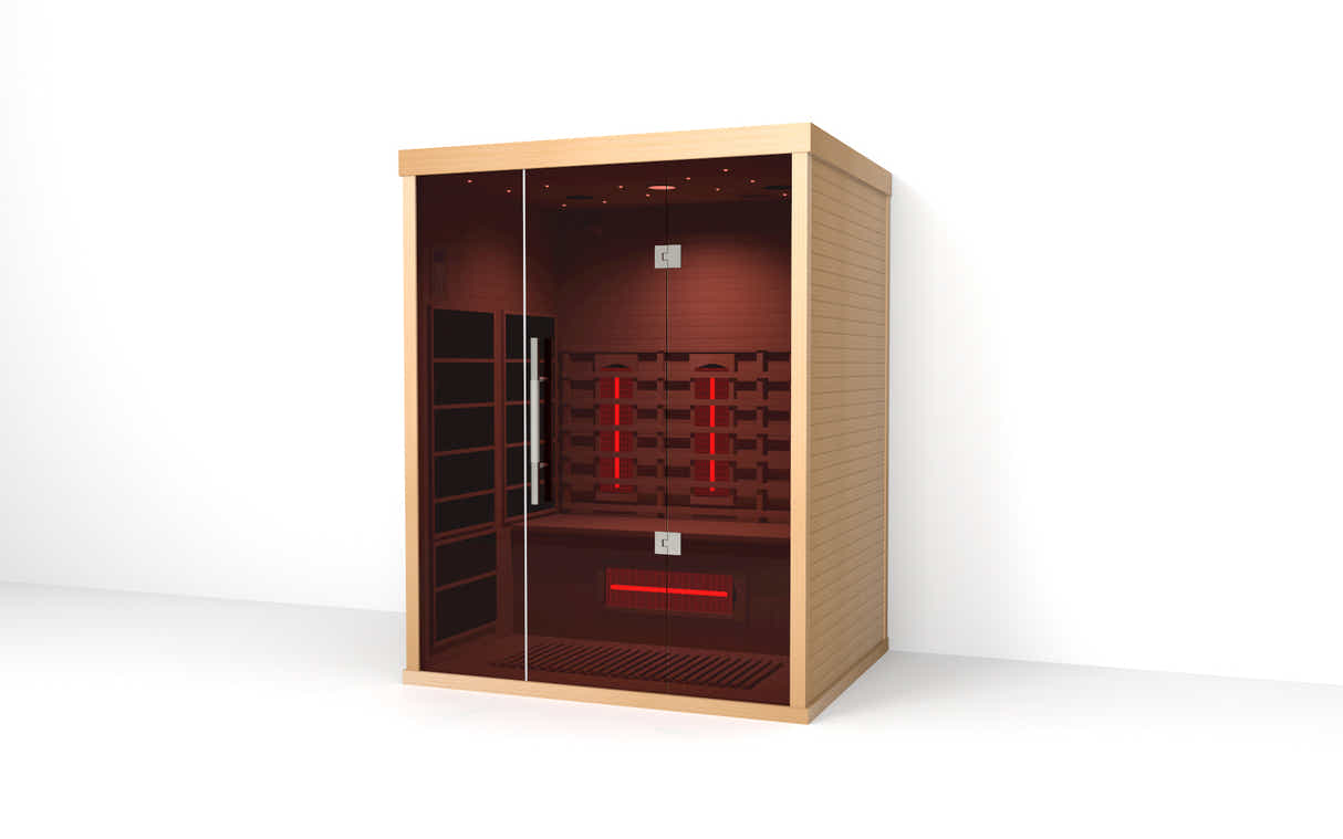PORVOO 3 Person Low EMF + Red Tube Full spectrum Sauna