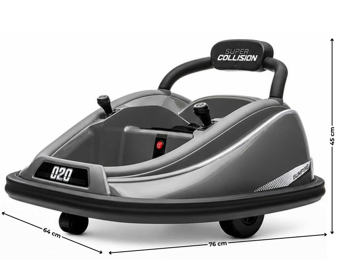Kids Ride On Bumper Car - Grey