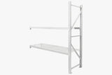 Longspan Shelving 1.5M - Add-on Bay 2 Layer Grey White