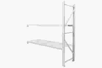 2-Layer Longspan Shelving Add-On Grey White – 2 M