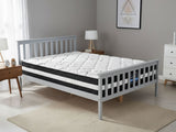 Hampshire Bed Frame Grey & Euro Top Mattress L30 – Double (Combo)