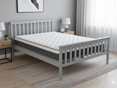 Hampshire Bed Frame Grey & MEM23 Mattress - Double