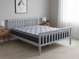 Hampshire Bed Frame Grey & Euro Top Mattress B34 - Double