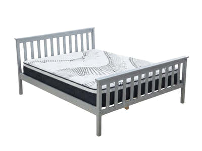 Hampshire Bed Frame Grey & Euro Top Mattress J32 - Double