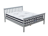 Hampshire Bed Frame Grey & Euro Top Mattress K34 - Double