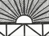 Rattan Headboard Peacock Black - Double