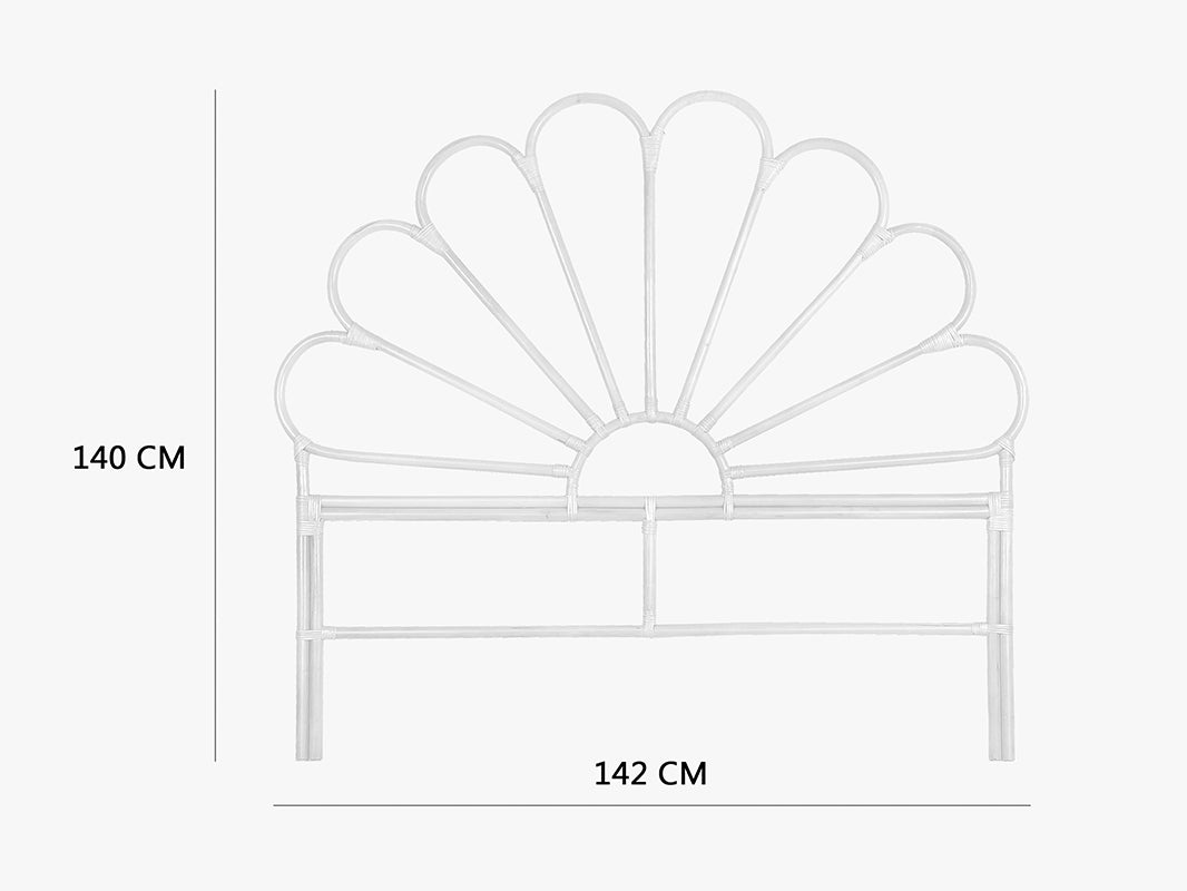 Rattan Bedhead Petal - Double