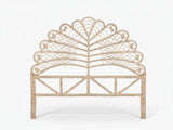 Rattan Headboard Leaf Natural - King