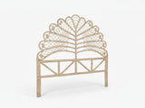 Rattan Headboard Leaf Natural - King