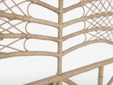 Rattan Headboard Leaf Natural - King