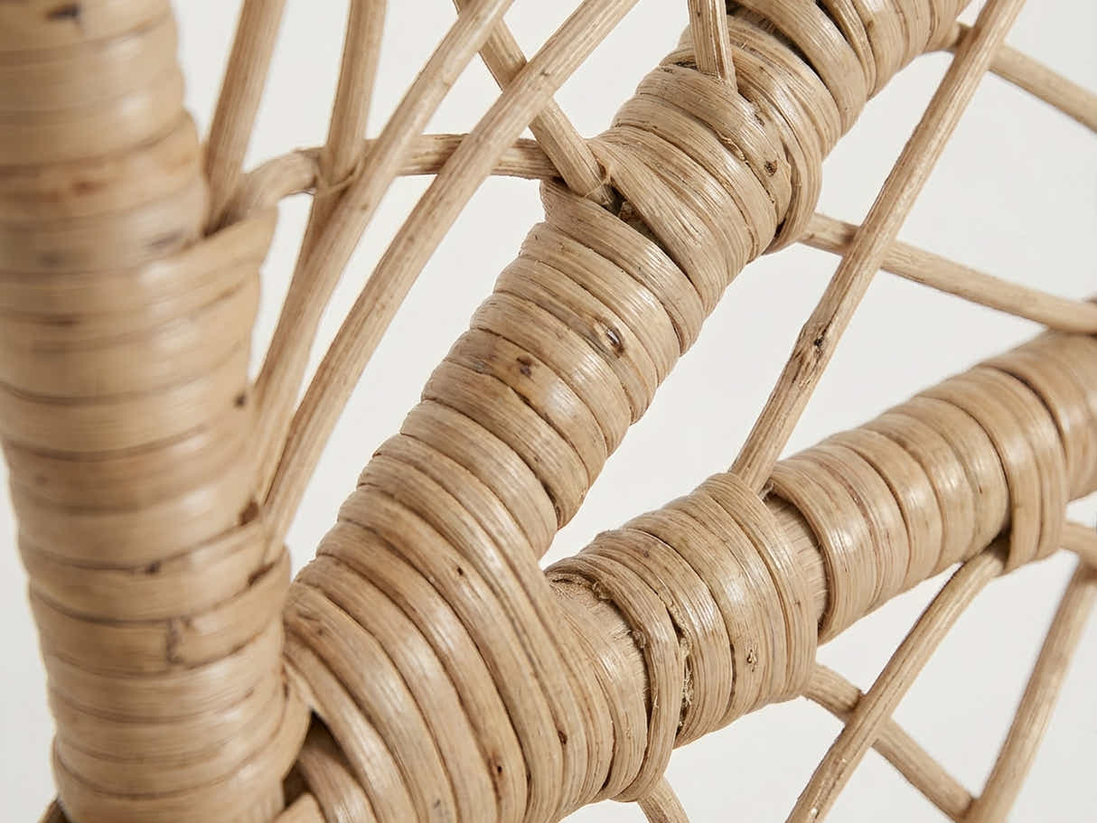 Rattan Headboard Leaf Natural - King