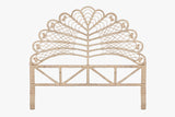 Rattan Bedhead Leaf - Queen Natural