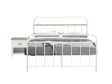 Darcy Bed White with Adelle Bedside Tables Combo - Queen