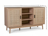 Naturlig Buffet Table with Shelves - 130 cm