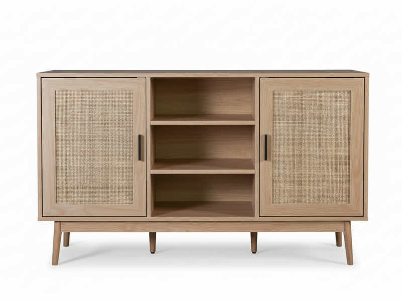 Naturlig Buffet Table with Shelves - 130 cm