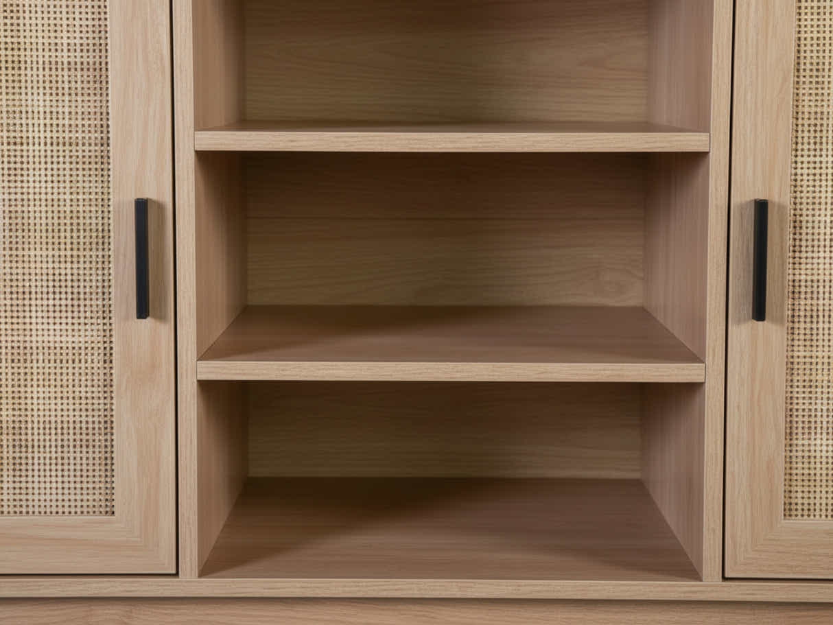 Naturlig Buffet Table with Shelves - 130 cm