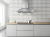 Midea 60 cm Canopy Rangehood Silver (No Duct)