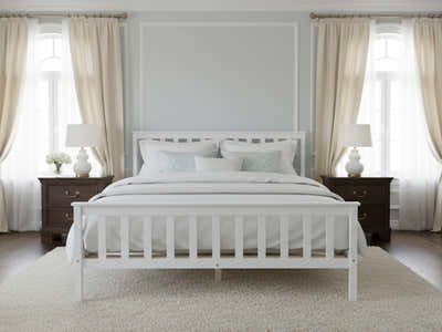 Hampshire Bed Frame White - Queen
