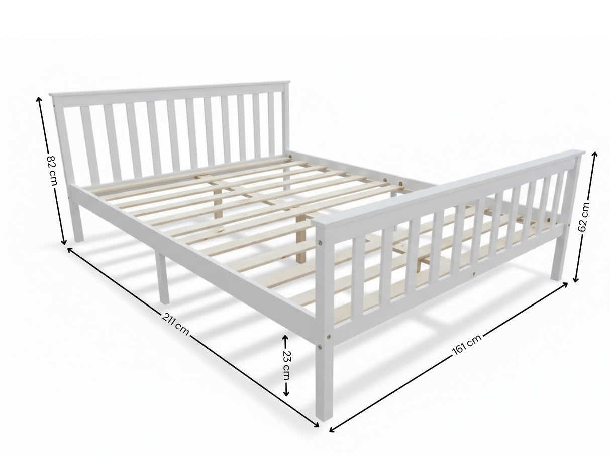 Hampshire Bed Frame White - Queen