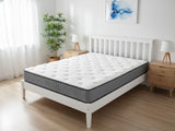 Hampshire Bed Frame White & FIRM23 Mattress - Queen (Combo)