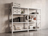 4-Layer Longspan Shelving Add-On Grey White – 1.5 M