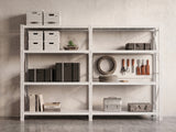 4-Layer Longspan Shelving Add-On Grey White – 1.5 M