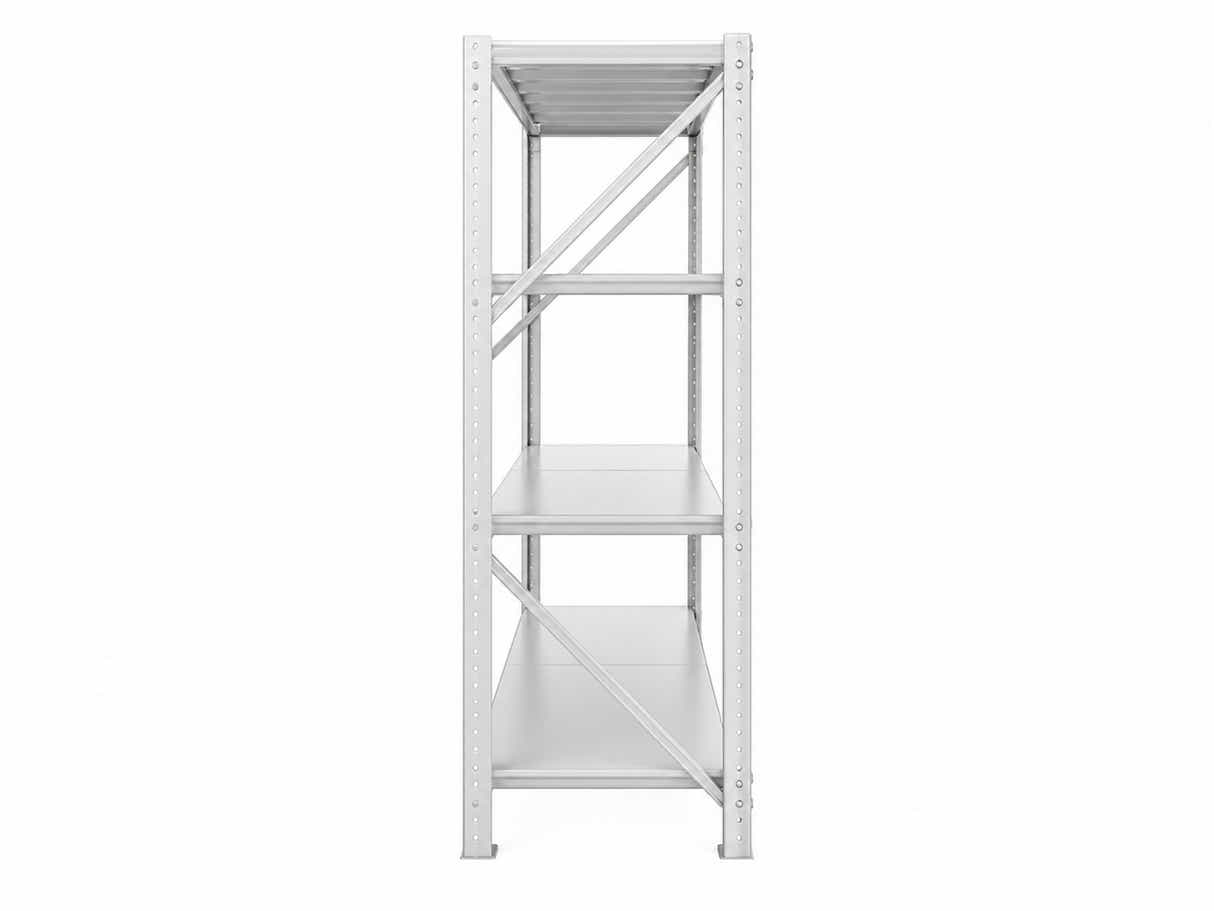 4-Layer Longspan Shelving Add-On Grey White – 1.5 M