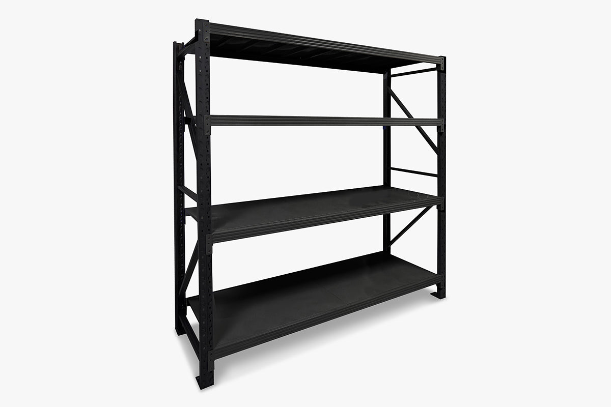 Longspan Shelving 1.5M - Main Bay 4 Layer Black