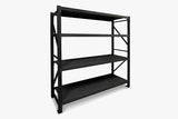 Longspan Shelving 1.5M - Main Bay 4 Layer Black