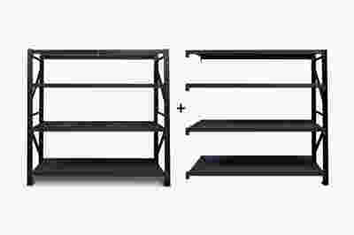 4-Layer Longspan Shelving Add-On Black – 1.5 M