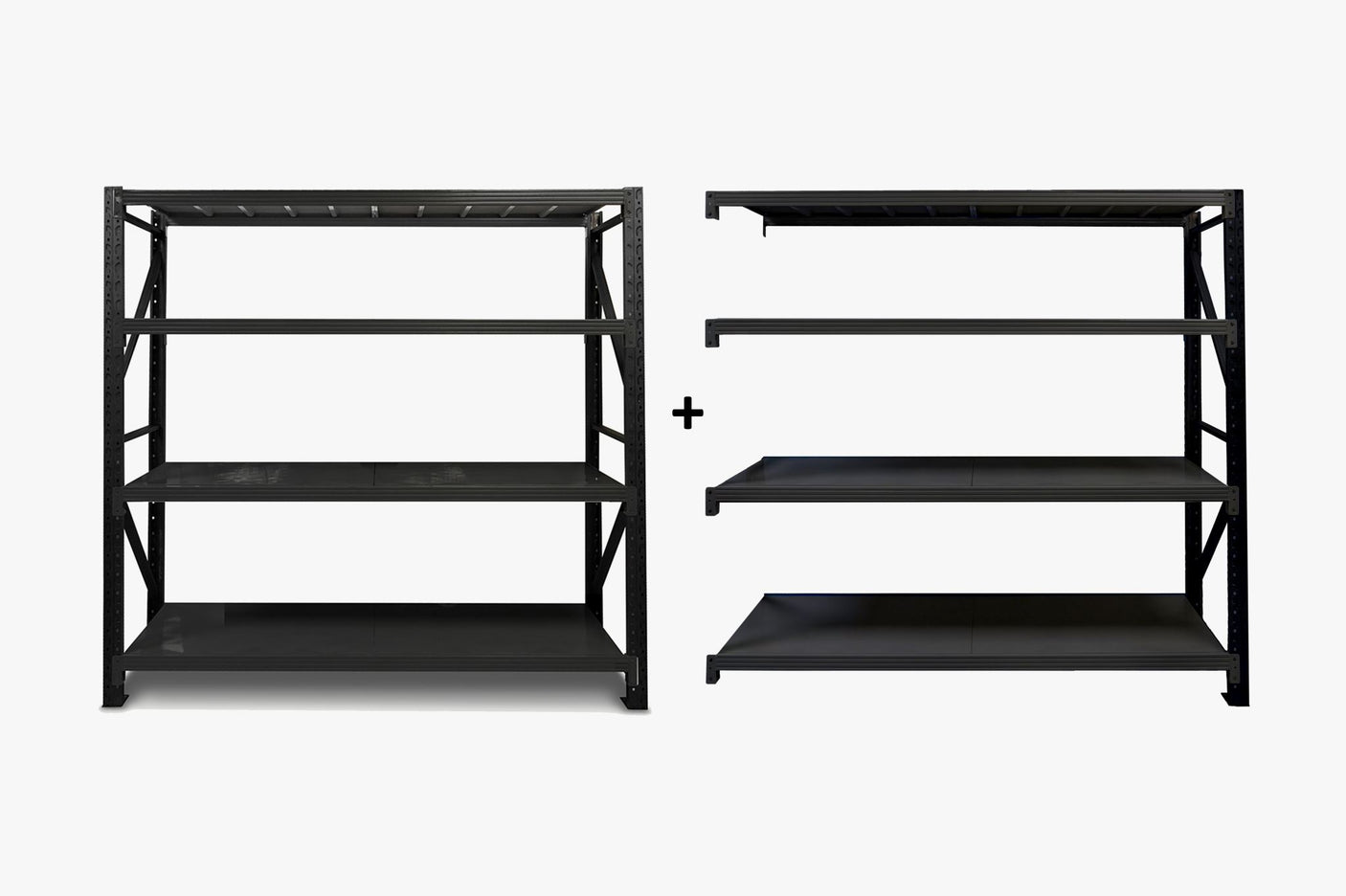 Longspan Shelving 1.5M - Main Bay 4 Layer Black