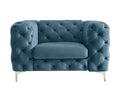 Adam Velvet Armchair - Royal Blue