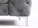 Adam Velvet Armchair - Grey