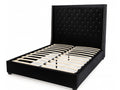 DS Aria Velvet Bed Frame Black - Queen