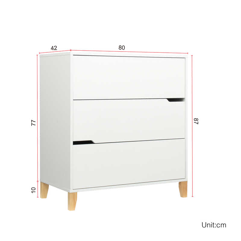 Rene 3-Drawer Tallboy