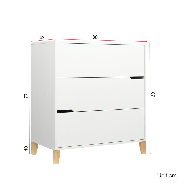 Rene 3-Drawer Tallboy