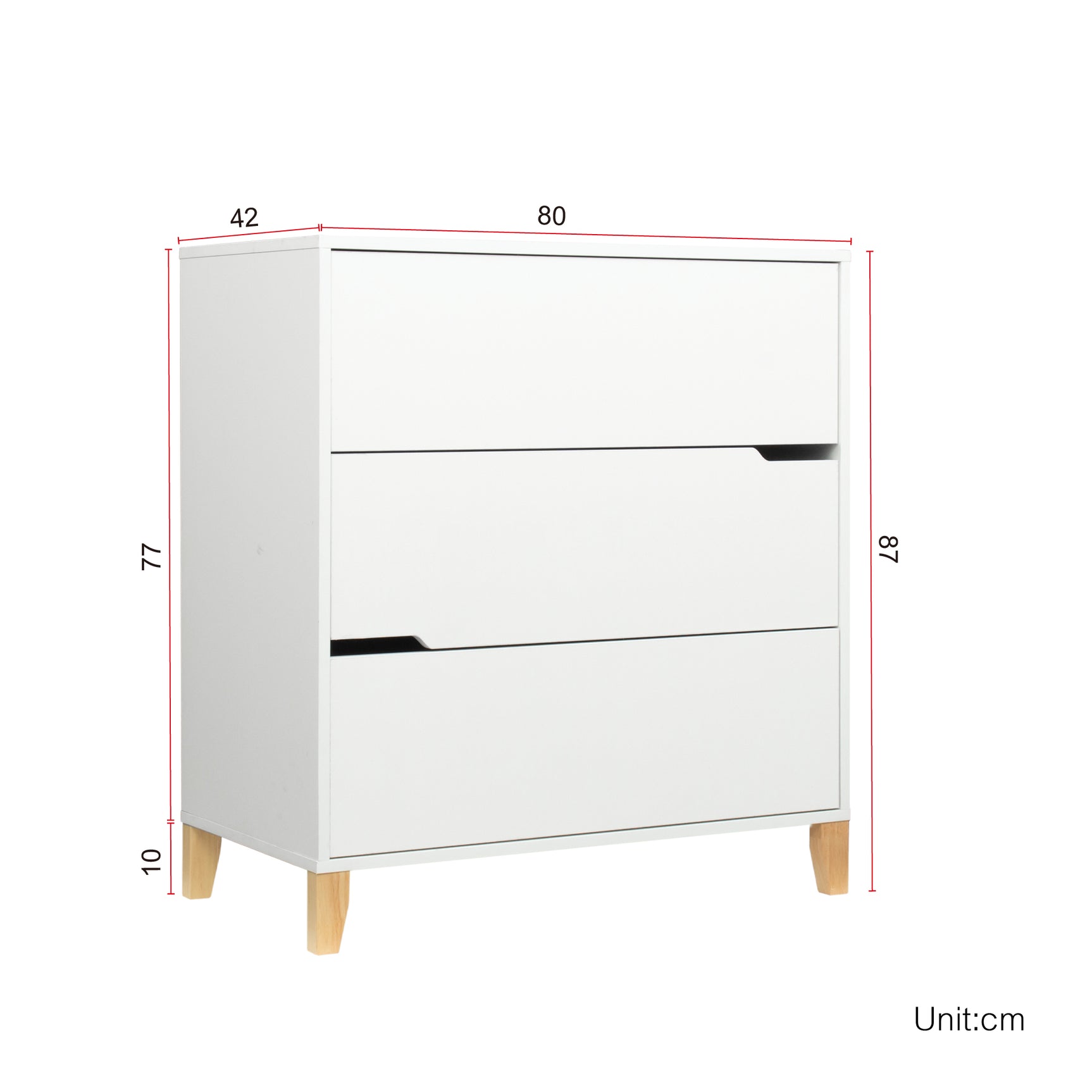 Rene 3-Drawer Tallboy