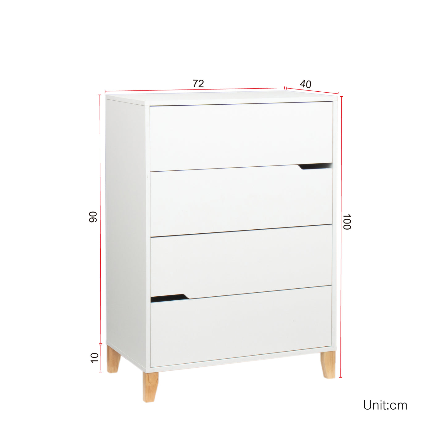 Rene 4 Drawer Tallboy