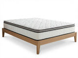 Sovo Bed Frame Oak & Euro Top Memory Foam Mattress GEL30 - Double