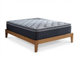 Sovo Bed Frame Oak & Euro Top Mattress B34 - Double