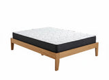 Sovo Bed Frame Oak - & Xclusive Pocket Spring Mattress X20 - Queen