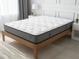 Sovo Bed Frame Oak & FIRM23 Mattress - Queen (Combo)