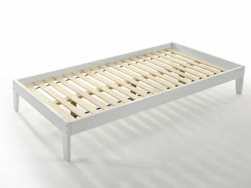 Sovo Bed Frame White - King Single