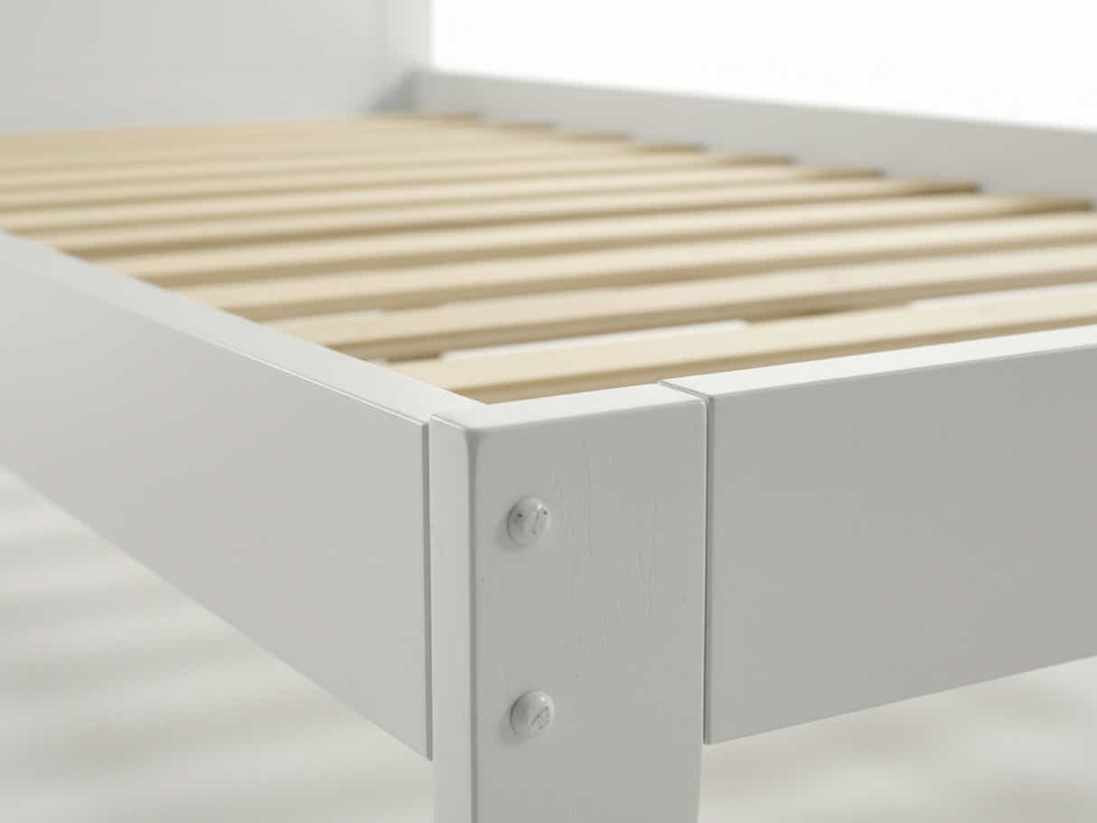 Sovo Bed Frame White - King Single