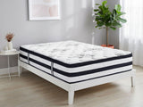 Sovo Bed Frame White & Euro Top Mattress K34 - Double